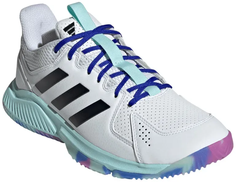 adidas Hallen-Indoorschuhe Court Flight weiss/blau Damen