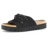 Gabor Pantolette Plateau, Sommerschuh, Schlupfschuh mit Best Fitting Ausstattung schwarz, Gr. 38 EU