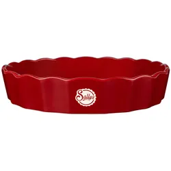 Sallys Stoneware Ofenform - oval - Empire Red - Groß