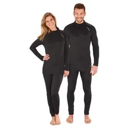 FASTWAY Fleece Funktionswäsche Set schwarz, XS