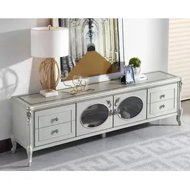JVmoebel Klassisches Graues TV-Lowboard 50 cm X 55 cm Grau Holz