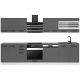 Belini Küchenzeile Lucy 300 cm Silber