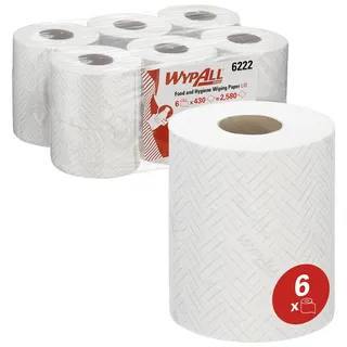 WypAll WypAll® L10 Papierreinigungstücher 6222 1-lagig weiß 6x430 Blatt