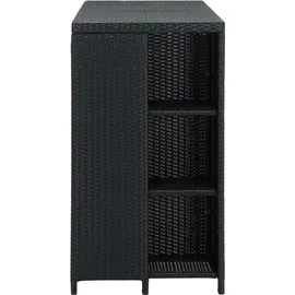 vidaXL Bartisch mit Regal 120 x 60 x 110 cm Schwarz