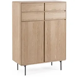 Highboard Widald aus Eschenholz, Natur