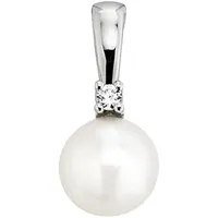 Orolino Gold 585 mit 1x Brillant 0,025ct. und weißer Perle 7mm