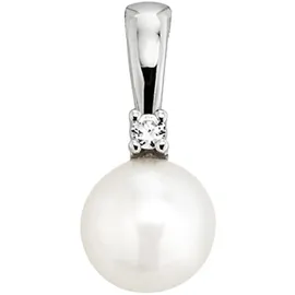 Orolino Gold 585 mit 1x Brillant 0,025ct. und weißer Perle 7mm
