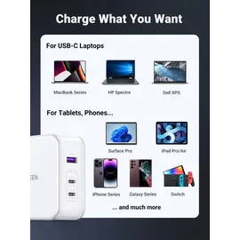 UGREEN Nexode 140W GaN Fast Charger+USB-C Cable wht Ladegerät