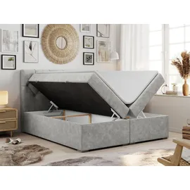 MKS Boxspringbett 120 x 200 cm H3 Hellgrau