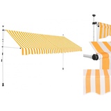 vidaXL Einziehbare Markise 400 x 120 cm orange/weiß gestreift