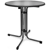 Beautissu Bistroni Bistrotisch Ø 80 x 70 cm Schwarz/Weiß