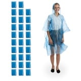 relaxdays Regenponcho 30 x Regenponcho blau blau