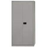 Bisley Aktenschrank Universal Flügeltürenschrank in Silber - Maße: H 196 x B 91 x T 40 cm silberfarben