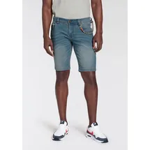 Bruno Banani Jeansshorts Set, mit Band, 2% Stk. bequemer Sitz, gerade Beinform, mit praktischen Taschen Gr. 38 N-Gr, light blue u, , 90289608-38 N-Gr