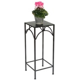 DanDiBo Ambiente Blumenhocker Metall Schwarz Eckig 70 cm Blumenständer 96132 L Beistelltisch Blumensäule Modern Pflanzenständer Pflanzenhocker