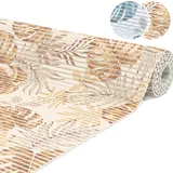 ANRO Badematte Weichschaummatte Bad- und Duschvorleger Antirutsch Badläufer Palmenblätter Braun 120x65cm