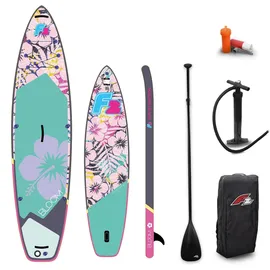 F2 SUP Board Retro Bloom Hibiskus 341 x 11,2 cm bunt