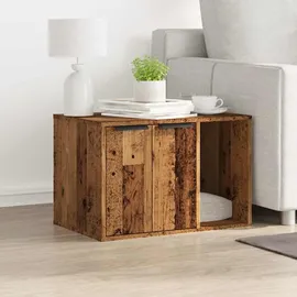 vidaXL Katzenklo Altholz-Optik 60x40x40 cm Braun