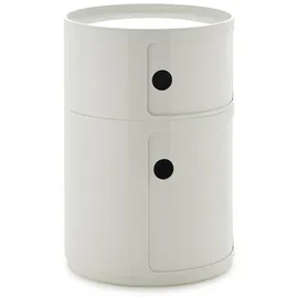 Kartell Componibili Big, Container, 2-fächer, Durchmesser 42 cm, Weiss