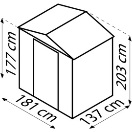 PERGART Frankfurt II 65 1,93 x 1,52 m holzoptik