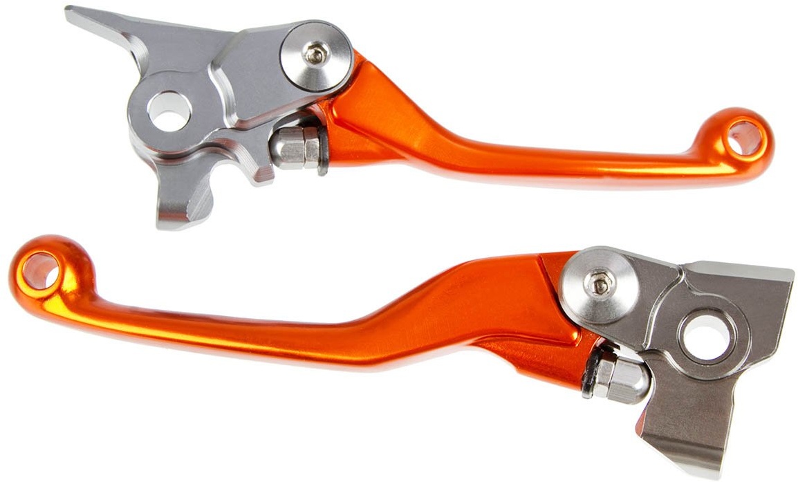 Zeta Brems-/Kupplungshebel-Set Pivot KTM SX/EXC 14-, Orange