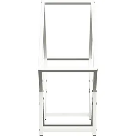 vidaXL Kaminholzregal Kaltgewalzter Stahl 60 x 25 x 60 cm Weiß