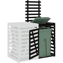 vidaXL Mülltonnenbox Erweiterung 78 cm x 128,5 cm schwarz