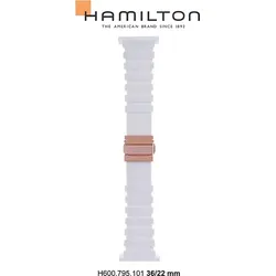 Hamilton - Code Breaker Band-set Kautschuk-weiss-36/22 H691.795.101 - weiß