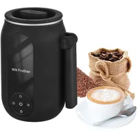Milchaufschäumer Elektrisch, 4-in-1 Milchaufschäumer mit drehbarem Griff 250ml Milk Frother Milchschäumer Elektrisch Leise für Kaffee Latte Cappuccino (EU-Stecker)