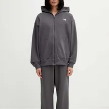 The North Face Unisex Essential Oversize Full Zip Hoodie Jacke, Anthracite Grey, XL