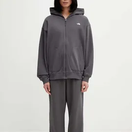 The North Face Unisex Essential Oversize Full Zip Hoodie Jacke, Anthracite Grey, XL