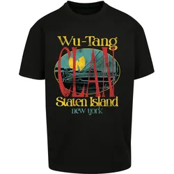 Kurzarmshirt "Upscale by Mister Tee Herren Wu Tang Staten Island Oversize Tee", Herren, Gr. 4XL, schwarz, 100% Baumwolle, UPSCALE BY MISTER TEE, unifarben, casual, oversize, Rundhals, Kurzarm, Shirts