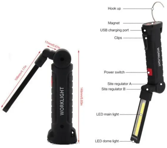LED-Arbeitslampe mit schwenkbarem Kopf 5013
