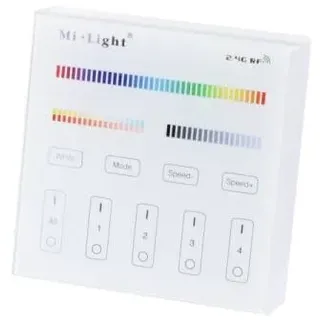RGB-CCT 4 Zonen Funk Wandbedieneinheit Smart Panel MiLight