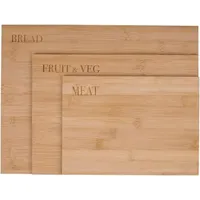 Alpina Schneidebrett-Set Holz 3  verschiedene Größen  Braun