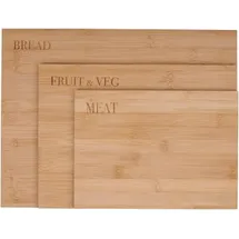 Alpina Schneidebrett-Set Holz 3  verschiedene Größen  Braun