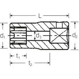 Stahlwille 40 TX E 10 1/4" Steckschlüsseleinsatz