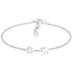 Elli Schneeflocke Elch Rentier Winter Trend 925 Silber Armbänder & Armreife   Damen 