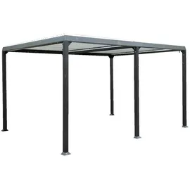 möbel klar Lamellenpavillon 3 x 4 m Grau