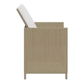 vidaXL Gartenstuhl 57,3 x 67,6 x 56,7 cm beige 4 St.