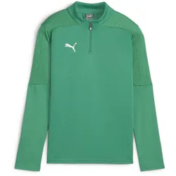 PUMA teamFINAL 1/4-Zip Trainings-Top Kinder 05 - sport green/puma silver 140