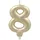 Papstar Zahlenkerze mit Halter 7 cm 12 St. Gold