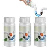 3 x 110 g Flaschen Rohrreiniger, Abflussreiniger Schaum, Rohrreiniger Extrem Stark für Verstopfte Abflüsse und Toiletten, Rohrreinigung mit Extra Starker Formel, Abflussfrei Rohrreiniger Set