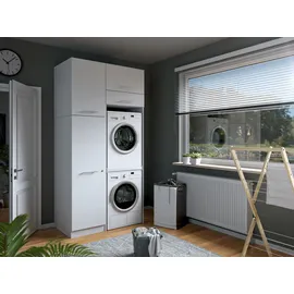 laundreezy Mehrzweckschrank-Set 118 x 238 x 68 cm Weiß