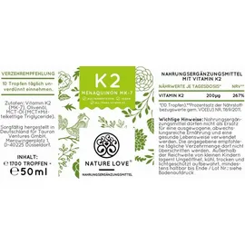 Nature Love Vitamin K2 Tropfen 50 ml