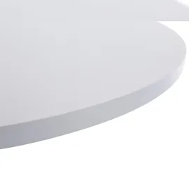 CLP 2er Set Metall-Stehtische Mit Runder Holztischplatte Ø 60 cm weiß matt