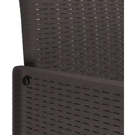 vidaXL Garten Essgruppe 7 pcs Braun Polypropylen