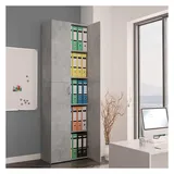 vidaXL Büroschrank Aktenschrank 60x32x190 cm Betongrau