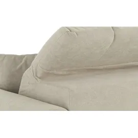 Möbel Kraft Eckcouch Flachgewebe 3-Sitzer Beige