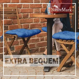 NatureMark Stuhlkissen 40 x 40 cm Blau